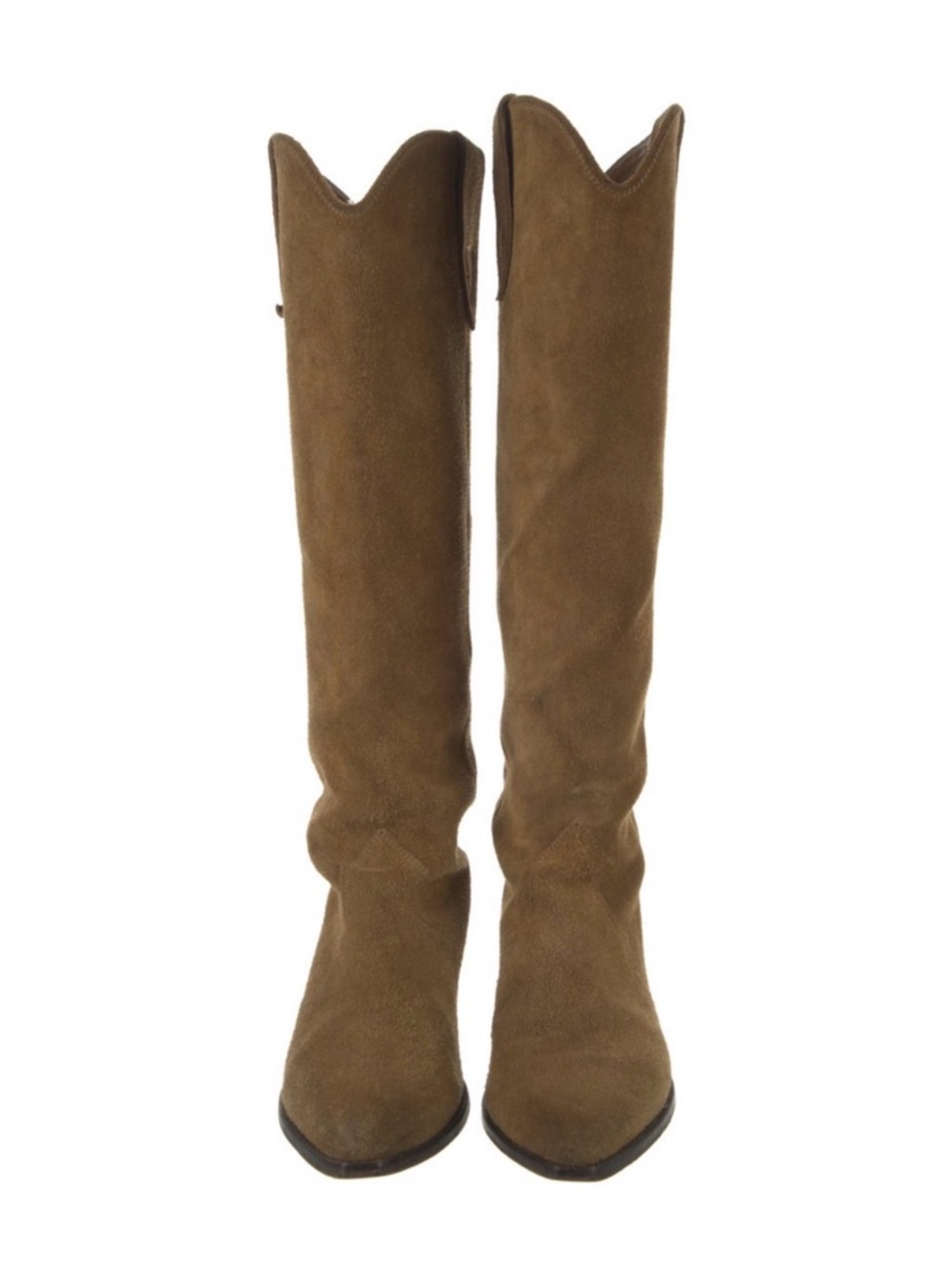 Isabel Marant Brown Suede Knee-High Women's Cowboy Boots